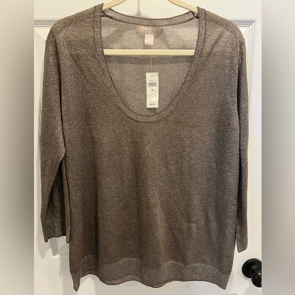 🆕 Banana Republic Metallic Brown Women's Sweater